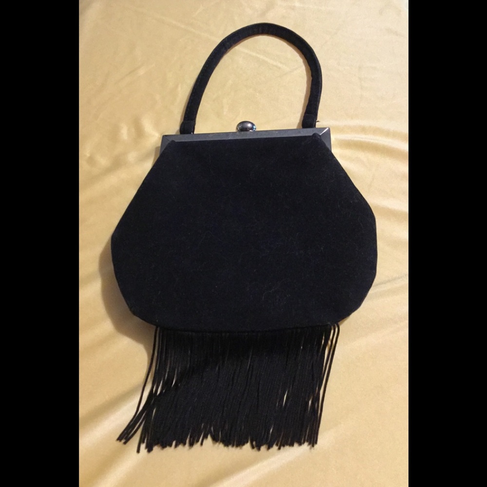 LOVELY BOHO BLACK EVENING BAG